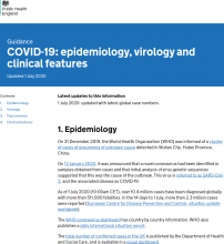 COVID-19: epidemiology, virology and clinical features [updated 1st July 2020]